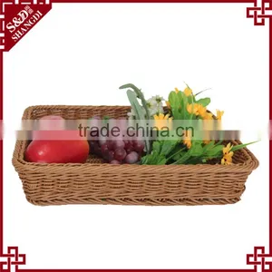 Eco-friendly Rattan Fruit Baskets for Supermarket Display Rack thumbnail-1