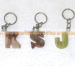TOP PAKISTANI NATURAL STONE ONYX KEY CHAINS HANDICRAFTS thumbnail-6