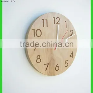 Modern Wood Wall Clock Home Decorative Wood Wall Clock Home Goods Wood Wall Clocks thumbnail-1