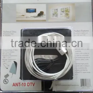 Digital Indoor TV Antenna With Amplifier Flat High Gain DVB-T/T2 VHF/UHF Amplified TV Antenna 50 Miles Range thumbnail-6