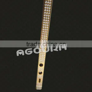 Luxury Matte Gold Mobile Phone Black Housing, Metal Housing Encrusted With Diamond for IPhone 5 5S thumbnail-4