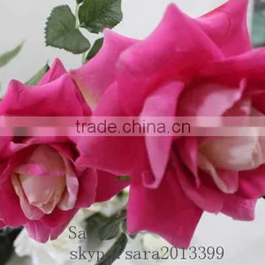 Bulk Artificial Fake Rose Flower Five Heads Royal Blue Flower Rose thumbnail-5