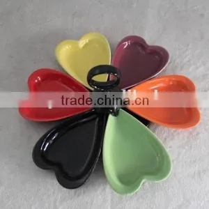 Stock 6pcs Dinner Dish Set , Colorful Ceramic Plate Set Close Out , Porcelain Dish Set With Hanger thumbnail-1