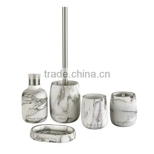 Hot Sale Excellent Quality Resin Bathroom Accessories Set thumbnail-4