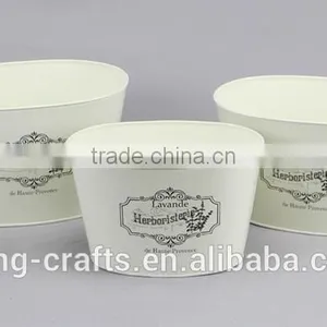 New Style Lavender Design Oval Metal Flower Base Pot for Garden thumbnail-5