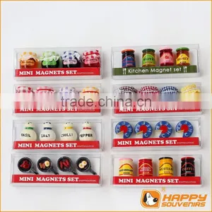 Kitchen Series Glass Jar Shaped High Quality Custom 3D Resin Fridge Magnet thumbnail-1