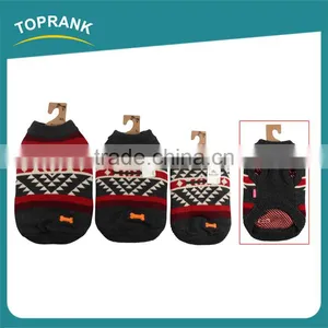 Classical Winter Small Black Geometric Patterned Knitting Sleeveless Dog Pet Sweater thumbnail-4