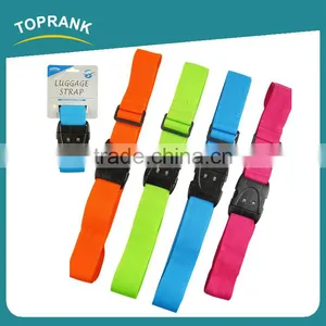 Toprank Custom Design Logo Polyester 2 Digit Tsa Lock Luggage Belt Strap Adjustable Travel Luggage Belt With Lock thumbnail-1