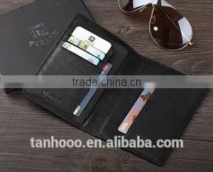 Black pu Leather Passport Holder on Sale thumbnail-1