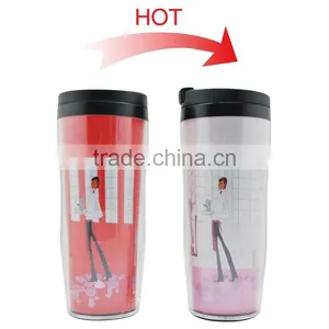 PS Double-wall Color Change Plastic Travel Mug thumbnail-2