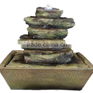 Cascading Rocks Tabletop Fountain With LED Lights thumbnail-2