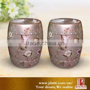 Silver Color Chinese Cermaic Barrel Stool thumbnail-5