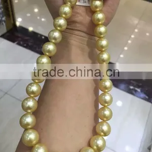 Best Real 11-12mm Golden South Sea Pearl Strands thumbnail-1
