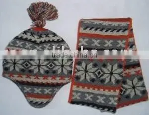 Jacquard Scarf and Helmet Sets With Fleece Lining thumbnail-1