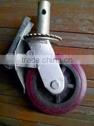 Rubber Material Ajustable Castor Wheel For Scaffolding thumbnail-1