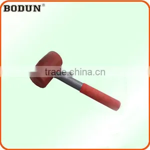H3008 Red Rubber Mallet Hammer With Steel Handle thumbnail-1