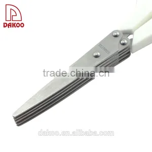 White Color Sand Polishing 5-Layers Herb Kitchen Scissors thumbnail-4