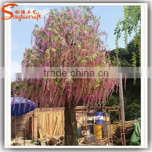 2015 Wholesale Decorative Artificial Flower Tree Fake Wedding Blossom Tree Flower Trees and Plants Sale thumbnail-1