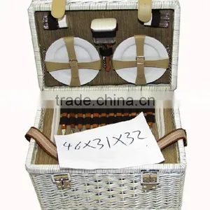 Factory Wholesale Cheap Natural Handmade Outdoor Wicker Picnic Basket thumbnail-1