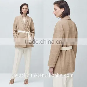 High Quality Ladies Side Pocket Long Sleeve Cheap Warm Cotton Coat thumbnail-6