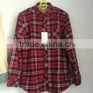 GZY Men Brushed Plaid Shirt Outdoors Mixed Winter Model Stock Export Europe Warehouse Gaungzhou Stock 2017 High Quality thumbnail-1