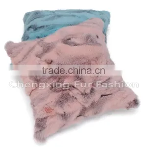 CX-D-17A Decorative Pillow, Sofa Cushion Rabbit Fur Pillow Case Custom thumbnail-5