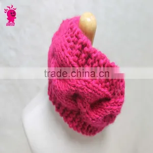 Hot Sell Women's Fashion Fall Accessory Women Knitted Crochet Headband Wide Bow Ear Warmer thumbnail-1