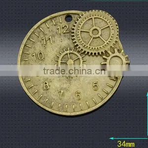 Wholesale Steampunk Gears Wheel Gear Charms Antique Brass Gear Wheel Charm Tags for Jewelry Accessories thumbnail-1