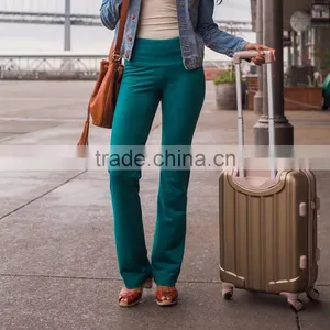 Straight Green Leggings Yoga Pants 88% Polyester 12% Spandex Quick Dry Moisture Wick Sportswear thumbnail-2