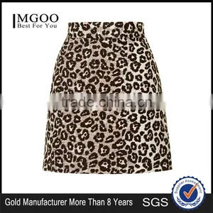 Customized Made Animal Leopard A Line Skirt For Ladies High Waist Sexy Skirt Cheap Sareer Wholesale thumbnail-1