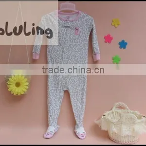 Wholesale 100% Soft Cotton Baby Girls One Piece Footed Pajamas TinaLuLing thumbnail-3