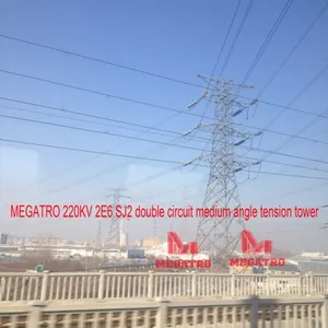 MEGATRO 220KV 2E6 SJ2 Double Circuit Medium Angle Tension Tower thumbnail-3