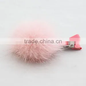 Myfur Baby Pink Light Colorful Dyed Real Mink Fur Pom Pom Wholesale thumbnail-1