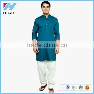 Men's Clothing Long Sleeve Knee Length Cotton Kurta Designs thumbnail-1