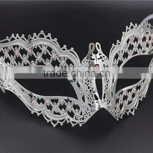 Metal Italy Venetian Mask Masquerade Rhinestones Filigree Vampire Diaries thumbnail-3