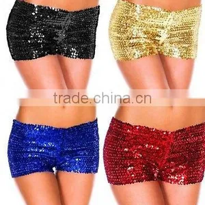 Walson Sexy Metallic Sequins Clubwear Party Stretch Shorts Hot Pants 9 Colors thumbnail-1