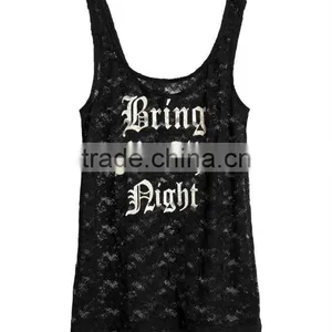 Ladies Lace Crochet Tank Top thumbnail-1