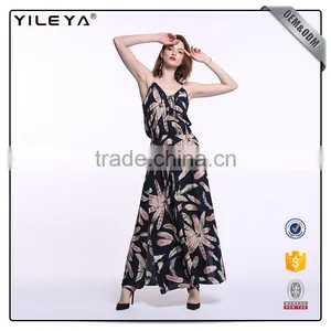 Spaghetti Strap Maxi Women Summer One Piece Dress,summer Floral Dresses for Mature Women thumbnail-2