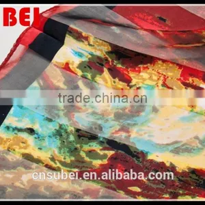 2015 Classic Female Pure Color Absorb Sweat, Antibacterial Silk Scarves thumbnail-3