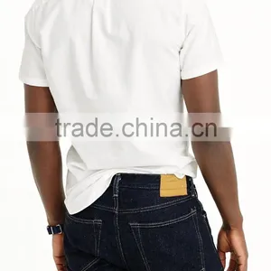 2015 SHORT-SLEEVE VINTAGE OXFORD SHIRT WITH TIPPED POCKET Slim Fit Button Down Summer Men Shirts thumbnail-3