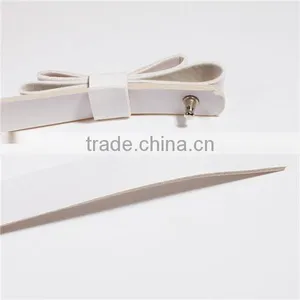 PU Leather Belt Waistband Bowknot White Adjustable thumbnail-2