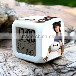 Big Hero LED Clock, Baymax Clock, Alarm Clock,Big Hero Led Clock,Digital Clock,Led Desk Clock thumbnail-1