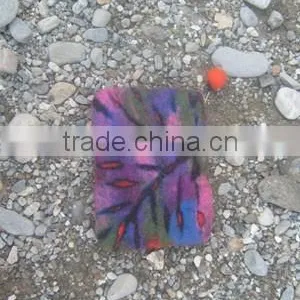 Hand Made Soft Wool Cut Design Felted Mobile & Coin Purse thumbnail-1