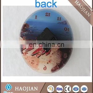 Sublimation Tempered Smooth Surface Glass Clock With Hands and Mechanism thumbnail-2