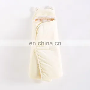 LOW MOQ Cartoon Animal Chicken Cotton Swaddle Blanket With Belt thumbnail-4