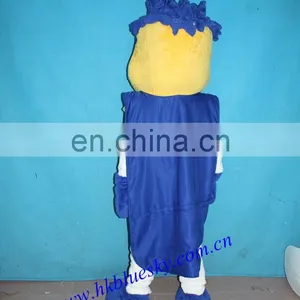 Custom Iman Mascot Costume With Blue Cape thumbnail-2
