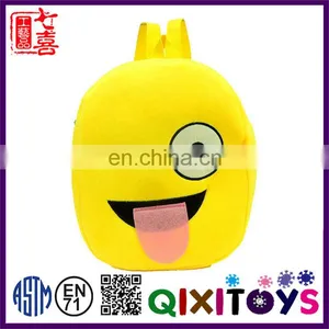 Hot Sell Plush Emoji Backpack Popular Design Backpack 2017 Interesting Plush Emoji Backpack for Kids thumbnail-1