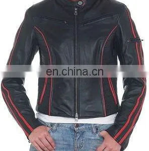 HMB-0235A BIKER LEATHER JACKETS MOTORCYCLE GIRLS FASHION COATS thumbnail-1