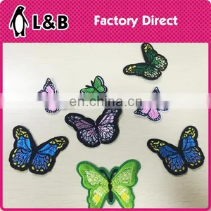 Embroidery Iron on Patches Designs 2017 Patches Applique Wholesale Custom Embroidery Patch Butterfly thumbnail-2