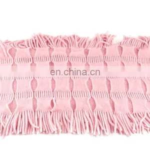Wholesale Hot Sell Street Fashion Style Mix Color Knit Loop Scarf With Tassel thumbnail-3
